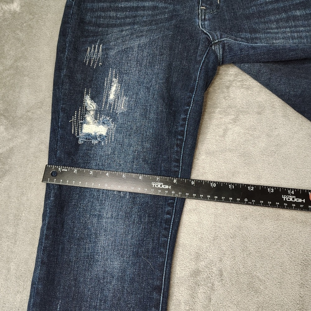 Judy Blue Jeans Womens 30 Blue Boyfriend Dark Wash Distressed Stretch Denim - Picture 11 of 16